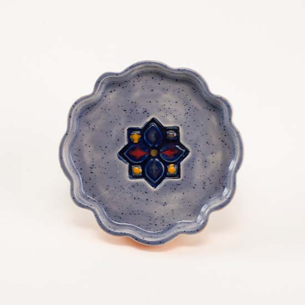 Picture of Blue Flower Porcelain Plate